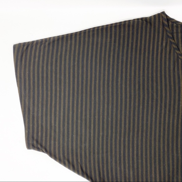 Cielo Black/Brown Stripe V Neck Striped Dolman Sleeves Top Small - Picture 8 of 8